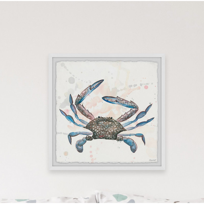 «Lone Crab», reproduction d'art sur papier encadrée, H 18 po x l 18 po x P 1,5 po