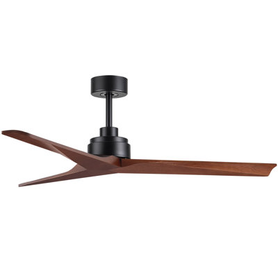 52"  Lowe Profile Black Ceiling Fan without Light