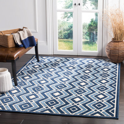 Tapis intérieur / extérieur bleu Woodford