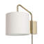 Ahmara Swing Arm Black Plug in Wall Light with Shade-1434344736