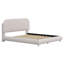 Lit plateforme tapissier avec tissu épais, structure solide et design courbé élégant-114399569-114399567