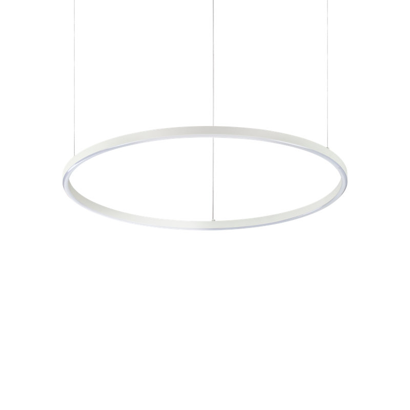 1 - Light Geometric LED Chandelier, 205cm H x 70.5cm W x 70.5cm D, White