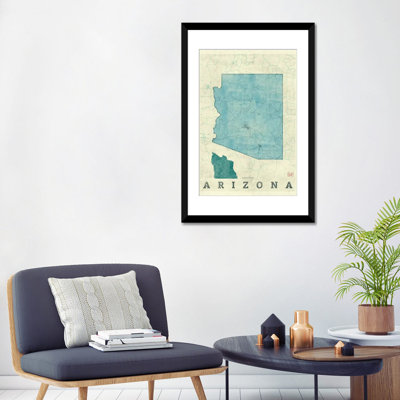 « arizona map », impression sur toile