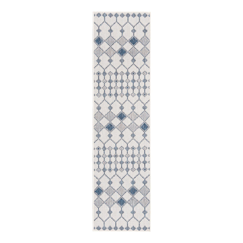 Tapis extérieur ivoire Traliccio, Tapis de couloir 2 pi x 7 pi 10 po