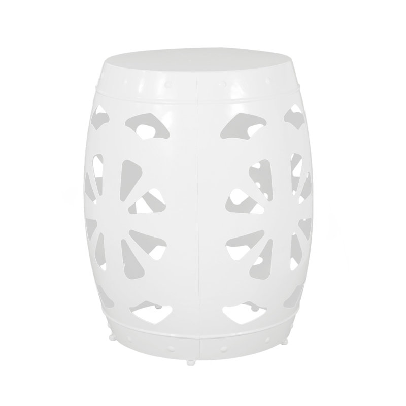 Table de bout en métal - Grand, Blanc