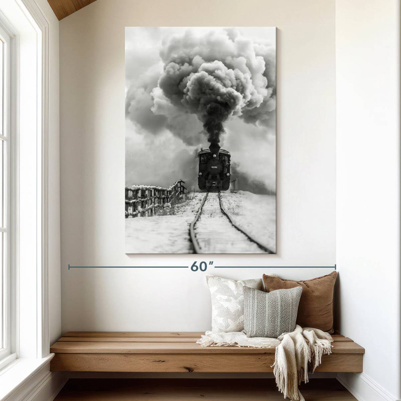 Mehar BW Old Train, 51" H x 34" W
