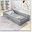 Lit simple gris