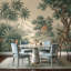 Papier peint paysage tropical paysage de palmiers amovible scène murale rivière-1373301790-1373301787
