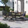 Alyah 6 - Person Metal Patio Dining Set with Rectangular Table , Cushions Included