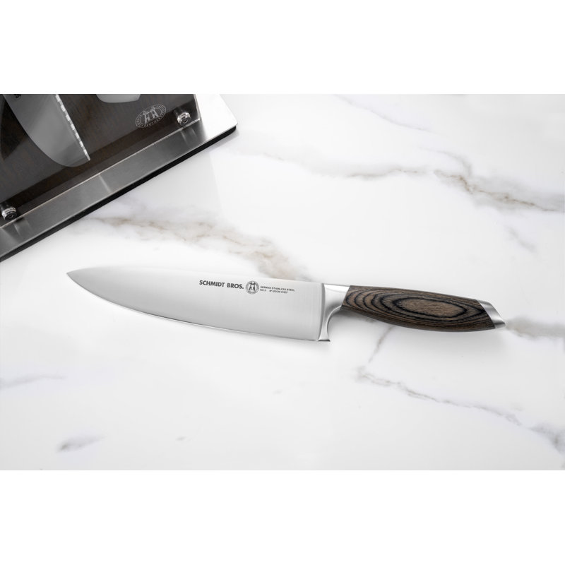 Bonded Ash 7-Piece Knife Block Set with German Stainless Steel Blades