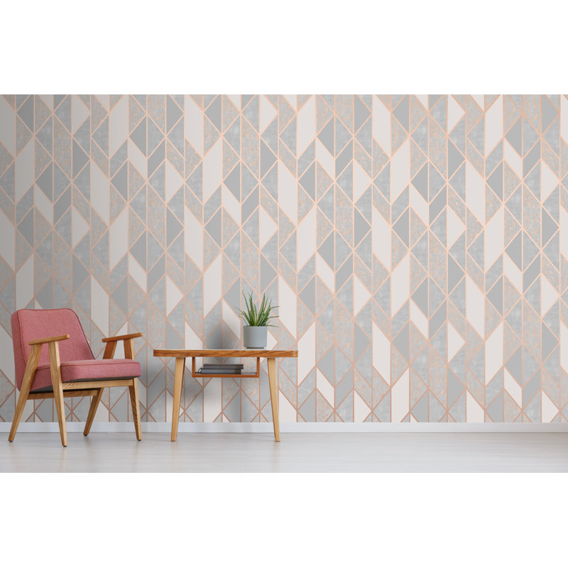 Superfresco Easy Milan Geometric Wallpaper, Rose Gold