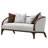 Houston Bouclé 2-Seater Loveseat - Pebble Gray/Walnut
