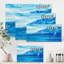 Morning Sunlight On The Sea Waves II - Décoration murale nautique et côtière-60161511-60161514