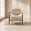 Fauteuil d'appoint rembourré avec structure moderne en métal, fauteuil de détente Mid-Century confortable, fauteuil d'appoint robuste et confortable