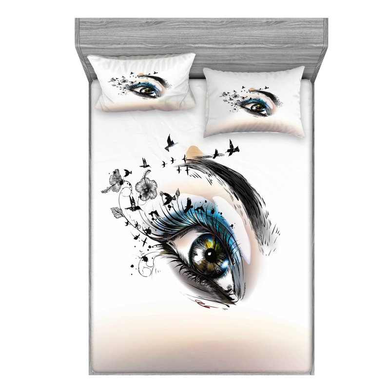 Microfiber Sheet Set, Queen Sheet Set with Fitted Sheet