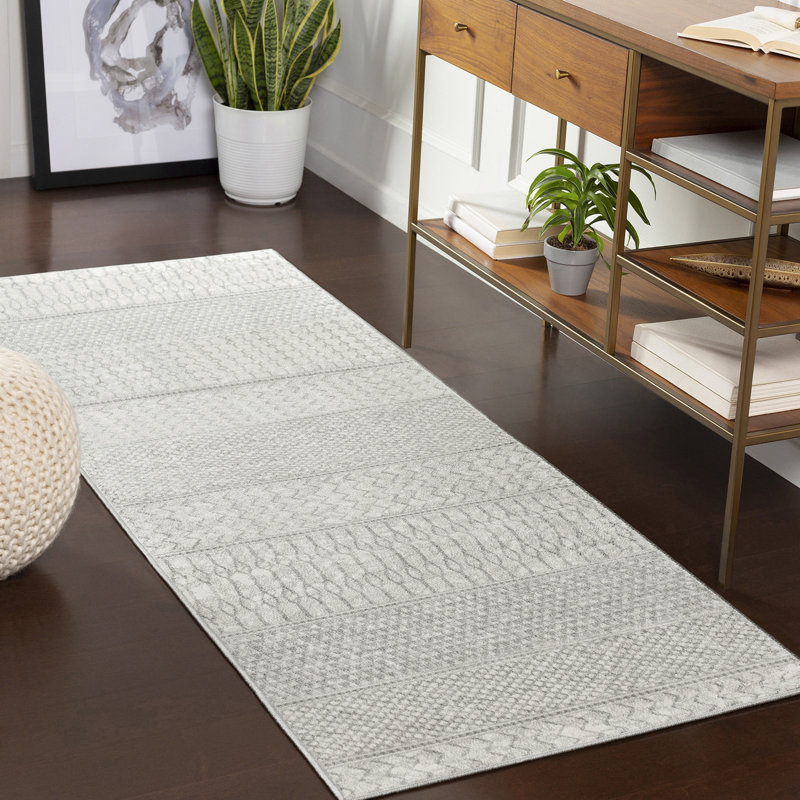 Mary Power Loom Grey/Ivory Rug, Rectangle 200cm x 290cm