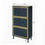 Étagère à chaussures à 3 portes en métal, armoire de rangement pour chaussures moderne autoportante en rotin