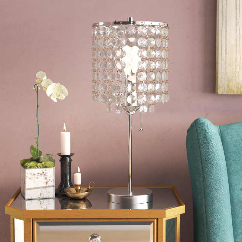 Lampe de chevet Mclea, Chrome chrome, 19'' H x 8'' W x 8'' D