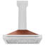 ZLINE 36 in. Convertible DuraSnow Stainless Range Hood with Copper Shell and Handle (KB4SNX-C-36)