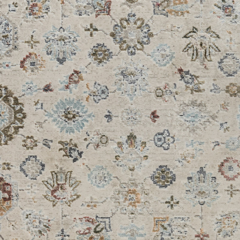 Tapis traditionnel en polyester de qualité supérieure Sandrah, Rectangle 7 pi 10 po x 10 pi 10 po