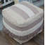 Pouf carré rayé 16 po Lipman