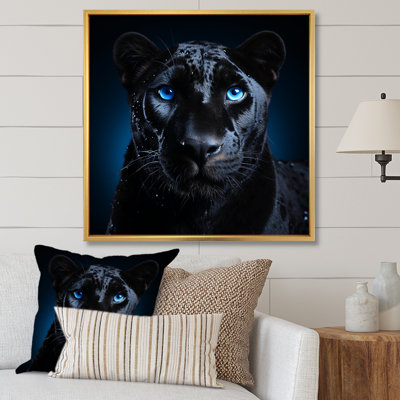 «Blue Panther Majesty I - Panther Animal», art mural