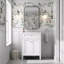 Meuble-lavabo 24 po avec 2 portes et tiroir escamotable, armoire de rangement de salle de bain avec lavabo, portes à fermeture en douceur avec organisateurs-120193919