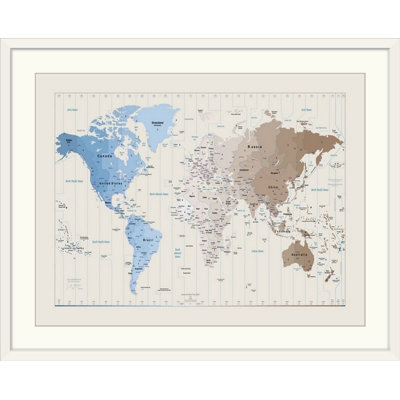 Francy «World Map» par Bellen, impression