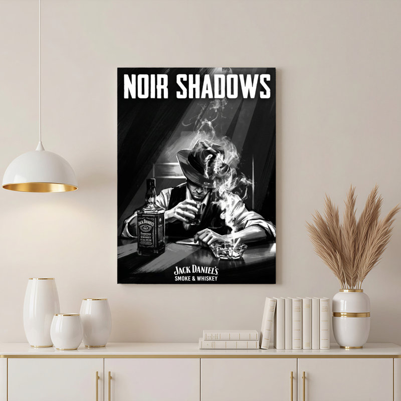 Ensemble de 1 toile murale noire Shadows, 2840