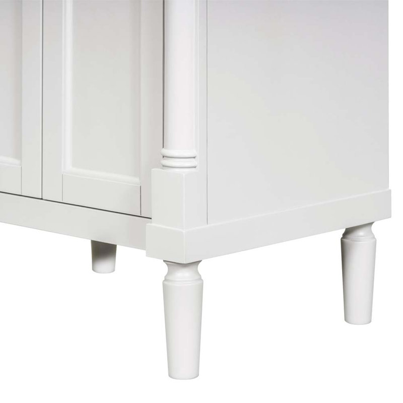 Meuble-lavabo simple 24 po avec plateau Sharlyne, Blanc