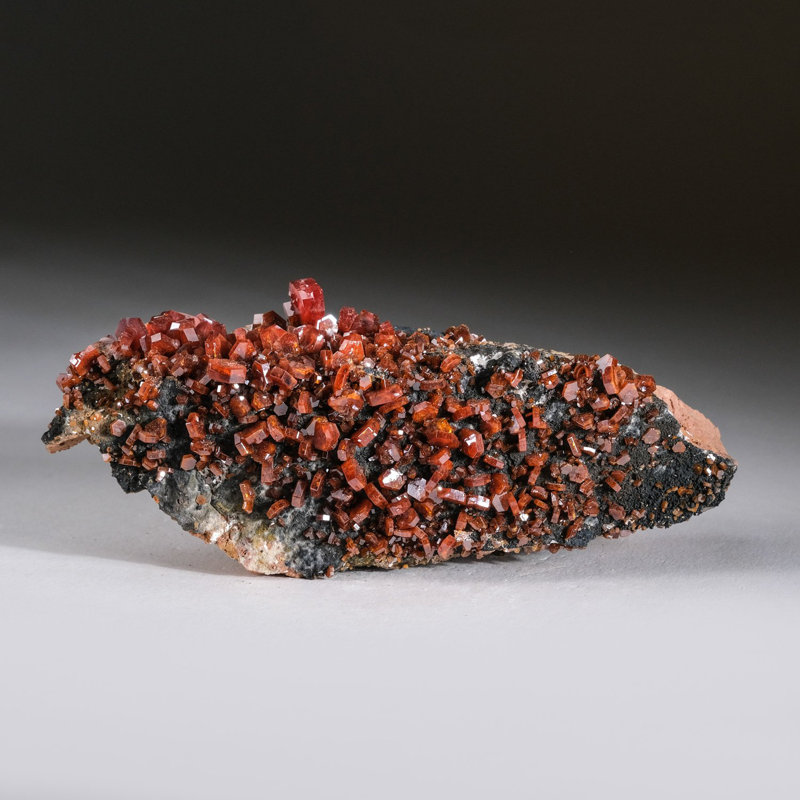 Genuine Vanadinite Crystal Cluster On Matrix from Morocco