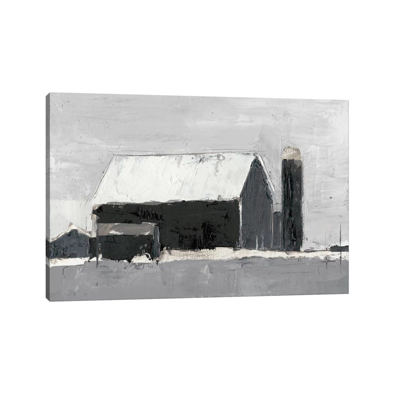 Reproduction d’art, "Dynamic Barn I" par Ethan Harper, Toile tendue, Pas de tapis, H 26 po x l 40 po x 1,5 po