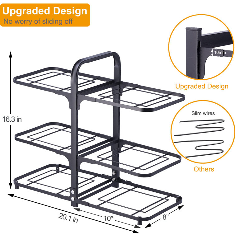 Prep & Savour Metal Rectangle Countertop / Cabinet Pot Rack