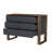Modern Dresser with 3 Drawers & Numerous Shelves, Walnut & Anthracite | 100% Melamine Coated Particle Board, Dimensions: 43.3 x 29.9 x 17.6 inches | Wall-Mountable, Additional Storage, Elegant Design for Contemporary Spaces