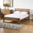 Julienn Brown Finish Solid Wood Slat Bed in King Size, 41.04'' H X 79'' W X 84.42'' L