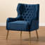 Velvet Wingback Chair-2030735435
