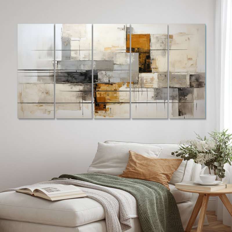 Minimalist Montage III - 5 pièces sur toile tendue