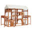 Grande cage d'extérieur en bois pour chat avec 2 supports à plantes-584209554