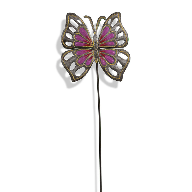 Piquets de jardin peint papillon ghevont, Bleu céruléen