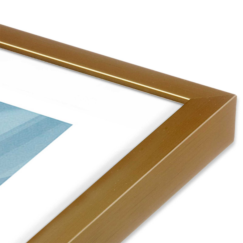 Timeless Tropical Escape, impression sur rouleau, Cadre doré poli, H 17,25 po x l 13,25 po x P 1,25 po