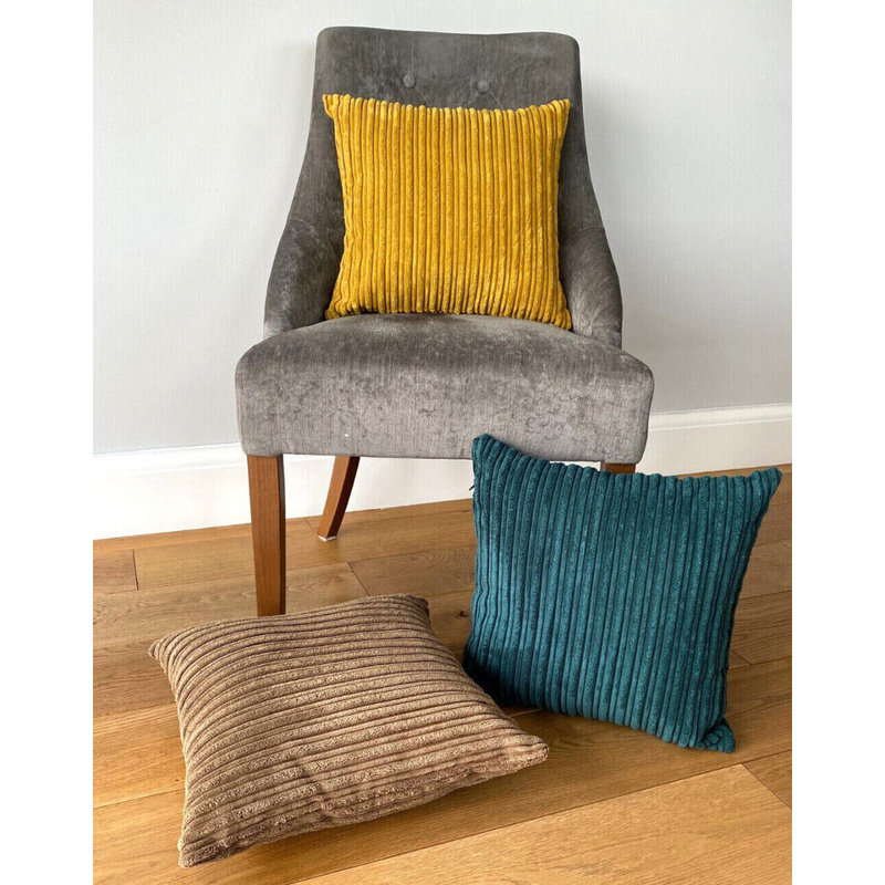 Beneta Square Throw Cushion, Mustard