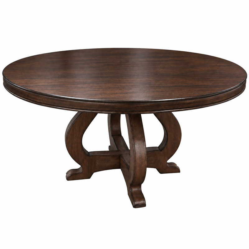 Lorraine Round Solid Wood Dining Table, 72" W x 72" L
