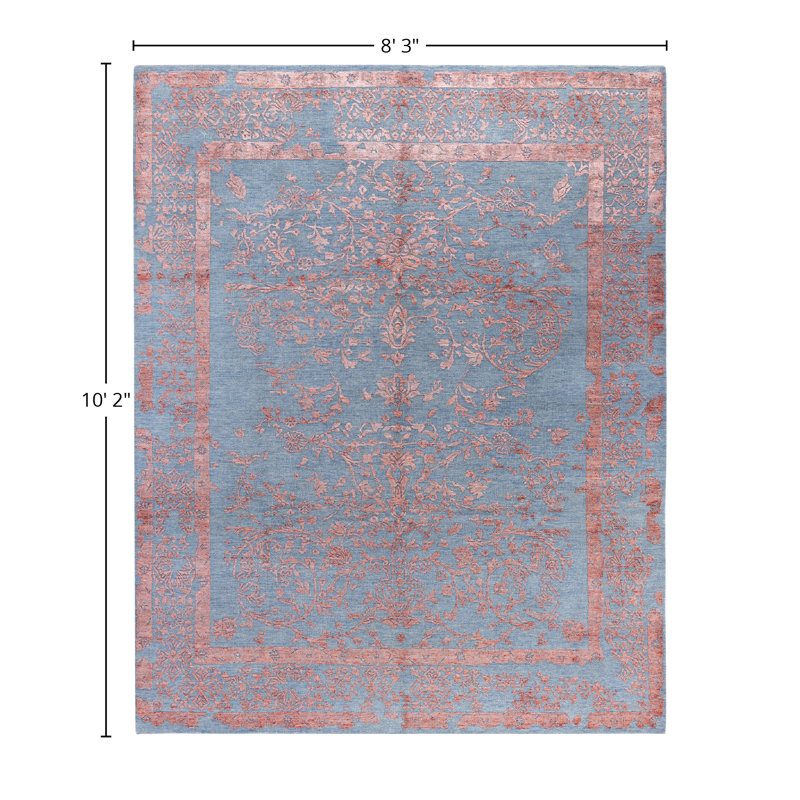 Overdyed One-of-a-Kind 8' 3" X 10' 2" Hand Knotted Area Rug