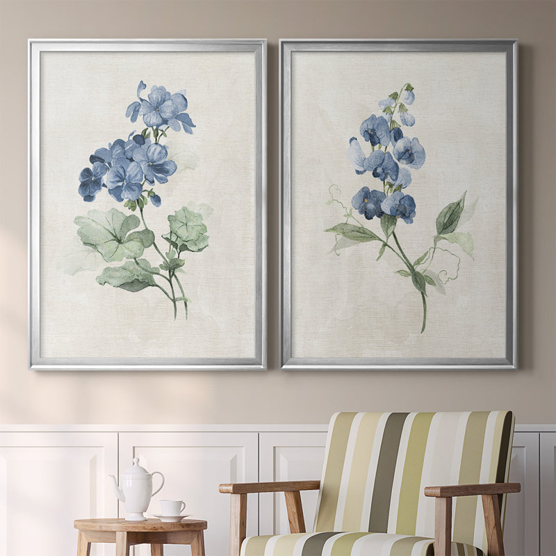 Farmhouse Periwinkle I, toile encadrée de qualité supérieure - prête à être accrochée, H 42,5 po x l 61 po x P 1,25 po