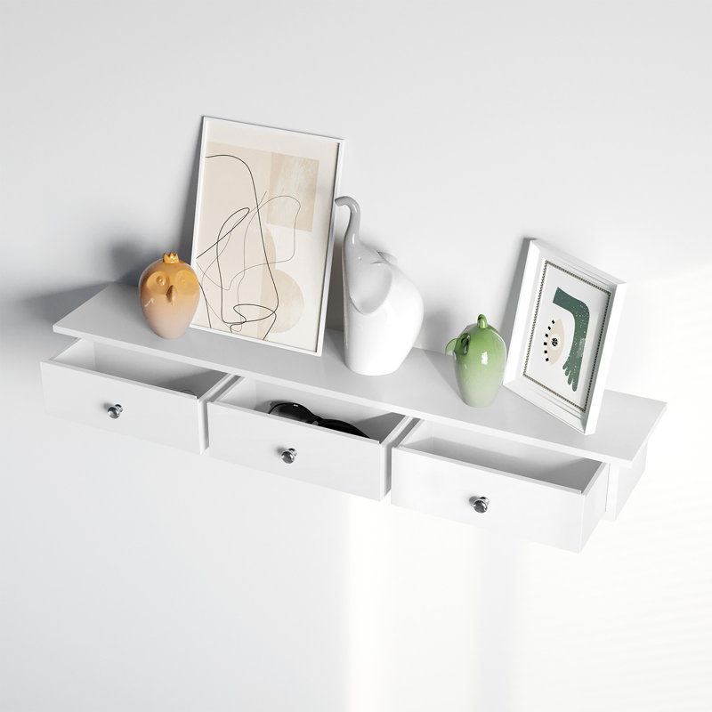 Ceance 15cm W Manufactured Wood Wall Mounted Shelving Unit