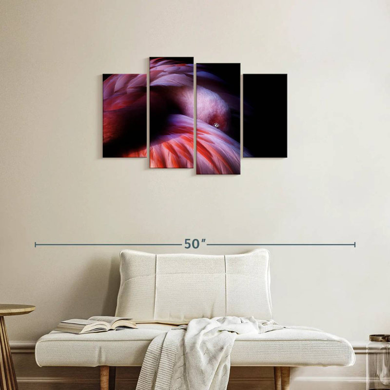 Flamant rose dégradé Brampt, H 22 po x l 36 po