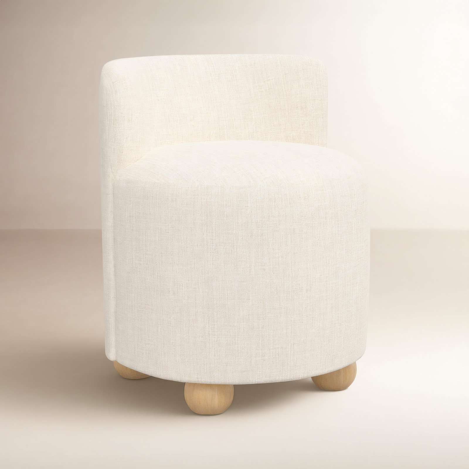 Bee Vanity Stool, Classic Talc Linen