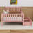 Twin Size Wood Platform Bed with Guardrails On Both Sides And Two Drawers-101489729