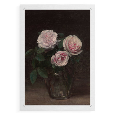 Vintage Floral Print CCLXXX -Canvas Print Only - NOT FRAMED
