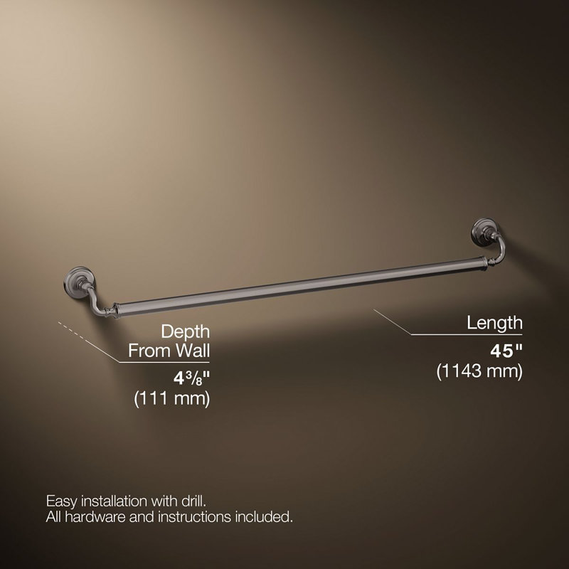 Kohler Artifacts Grab Bar, 42"W, Vibrant Titanium